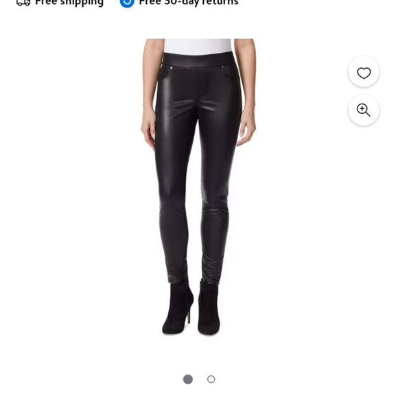 Gloria Vanderbilt faux leather leggings. - Picture 1 of 5